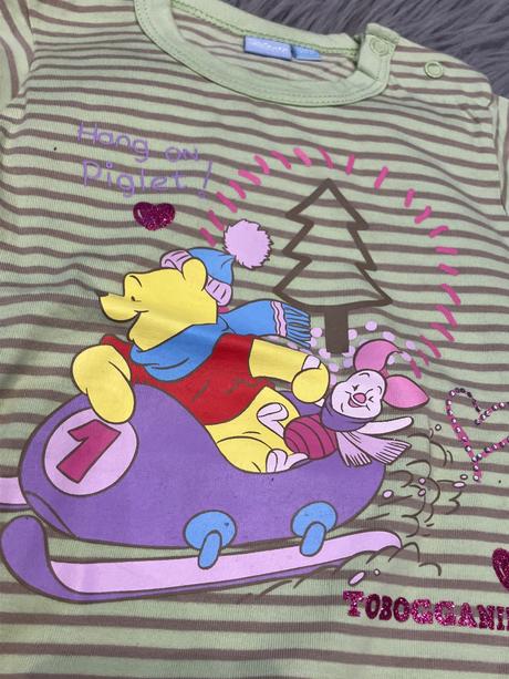 Dievčenské pásikavé tričko macko pooh (12-18mes.), disney,80