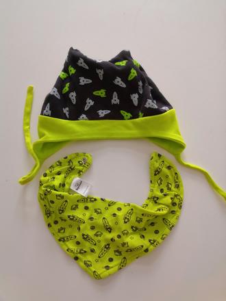 Prechodná čiapka a šatka, topomini,80