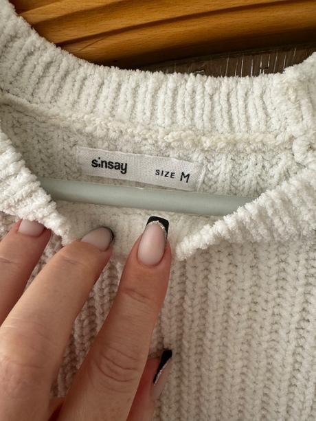 Biely pulover, sinsay,m