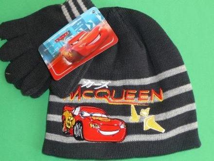 Čiapka a rukavice mcqueen modro-sivá, disney,50