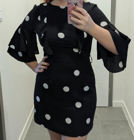 Nové bodkované šaty boohoo, l