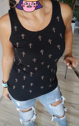 Tielko s krížikmi, s