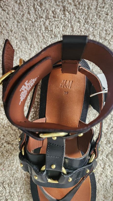 Kožené sandále h&m, h&m,39