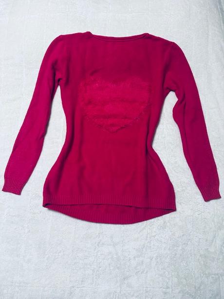 Ružový svetrík so srdcom, m