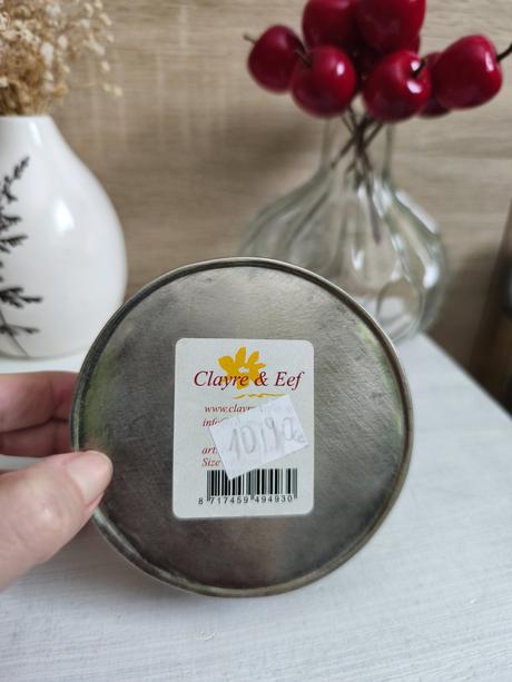 Kovová dozicka značky clayre eef,