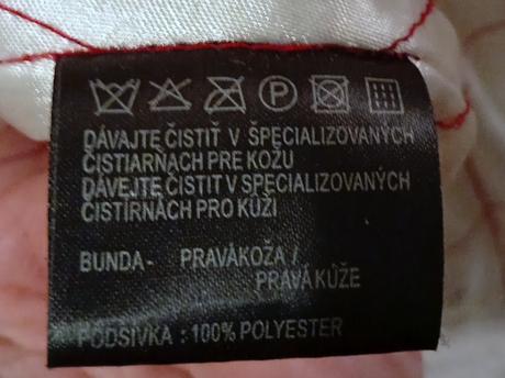 Kožený biely kabát s kožušinkou, l