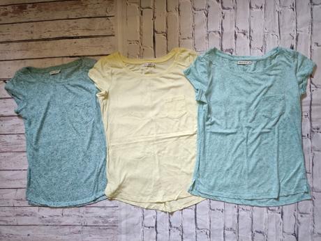 3x letné tričko, bershka,s
