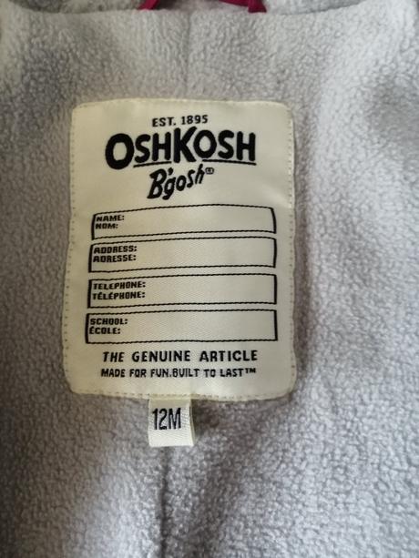 Zimná kombinéza veľ. 12m, oshkosh,80