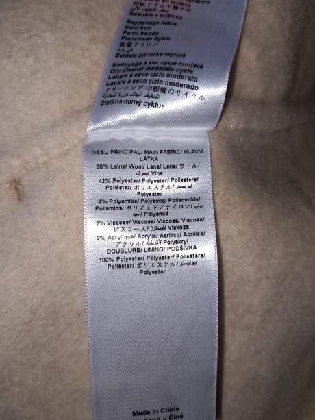 Vlnený kabát s/m, m