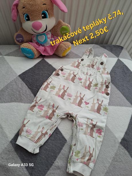 2x tepláky+ legíny č.84, next,74