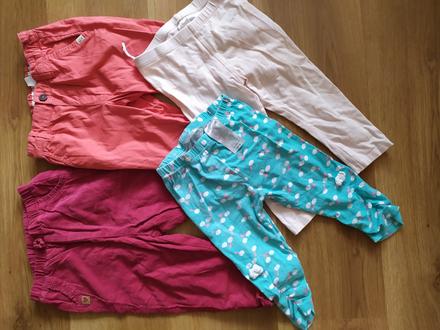 2x nohavice + 2x leginy, h&m,86
