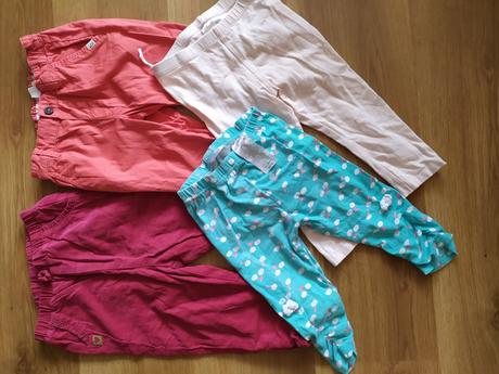 2x nohavice + 2x leginy, h&m,86