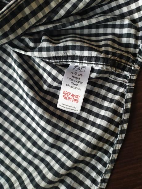 Čiernobiela košeľa, f&f,110