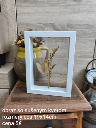 Obraz so sušeným kvetom, 
