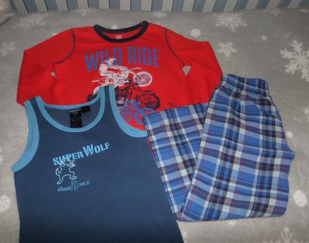 Pyžamko veľ.110/116 + nátelník, lupilu,116