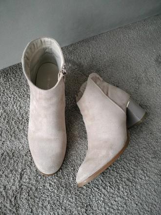 Béžové kotníčky 39, deichmann,39