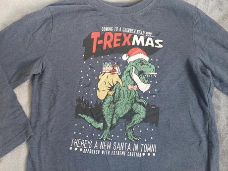 Vianočné tričko t-rex veľ.122, 122