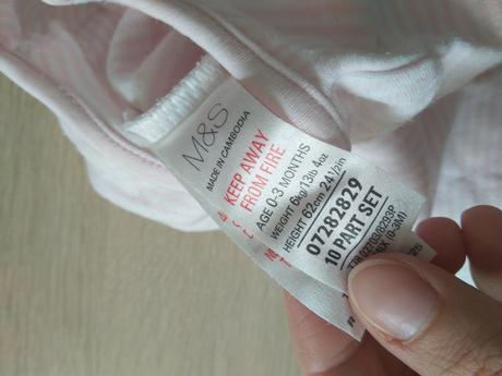 Pyžamo/overál marks&spencer do 3 mes., marks & spencer,62