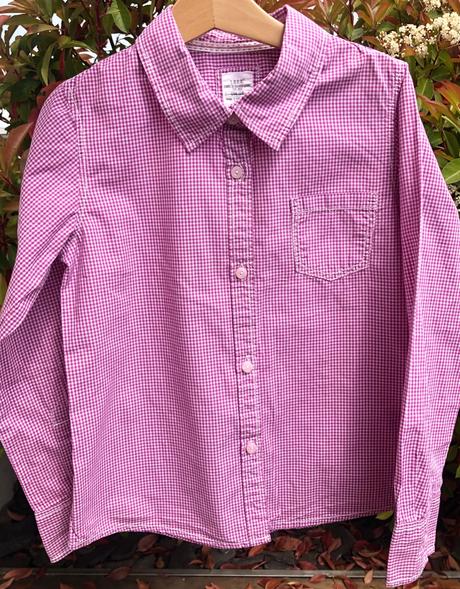 Dievč. košeľa č 122, dĺžka 47, šírka 37, rukáv 46, l.o.g.g.,122