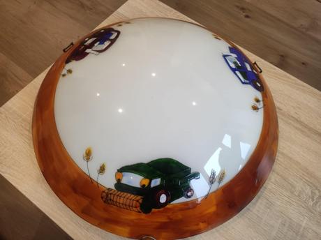 Stropné svietidlo - ručne maľované - traktor,,