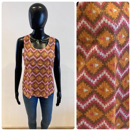 Dámsky vzorovaný top s flitrami veľk.m, m