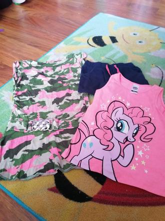 Balík veci dievča veľ. 116 už aj s poštou 29 ks, 104–116