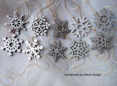 Hand made vianočné ozdoby na stromček, 