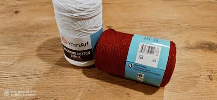Macrame cotton lurex, 