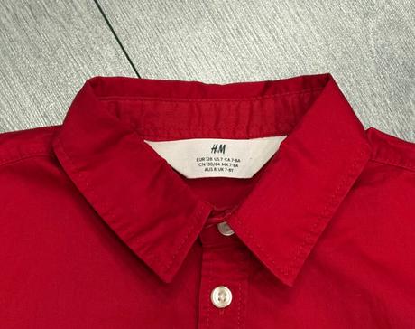 Červená košeľa veľ. 128, h&m,128