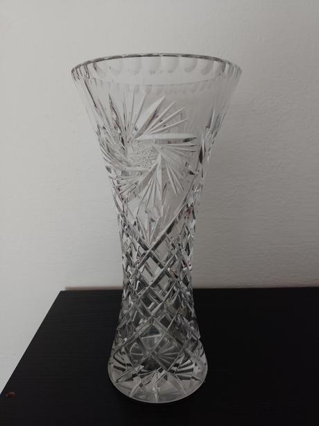 Krištáľová váza crystal bohemia výška 25 cm,