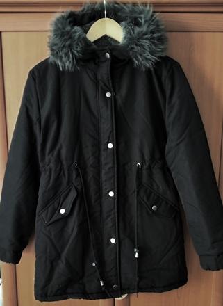 Zimná trištvrťová bunda s kapucňou, v. s/m/l, 38 - s