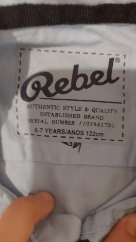 Predám chlapčenskú košeľu veľ.122-128, rebel,122