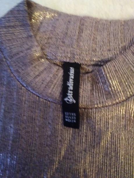 Stradivarius upletovy top s metalickým vzhľadom, stradivarius,xs