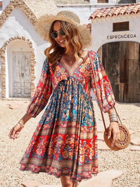 Šaty kvetinové poštovné zadarmo, l / m / s / xl