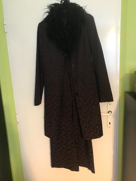 Komplet-sako predlžené s kožušinou a nohavice v. s, h&m,s