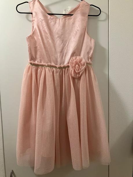 Ruzove saty, h&m,140