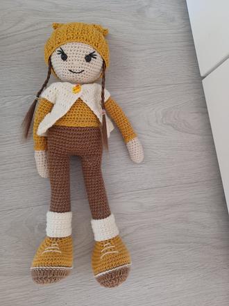 Háčkovaná bábika 40cm,