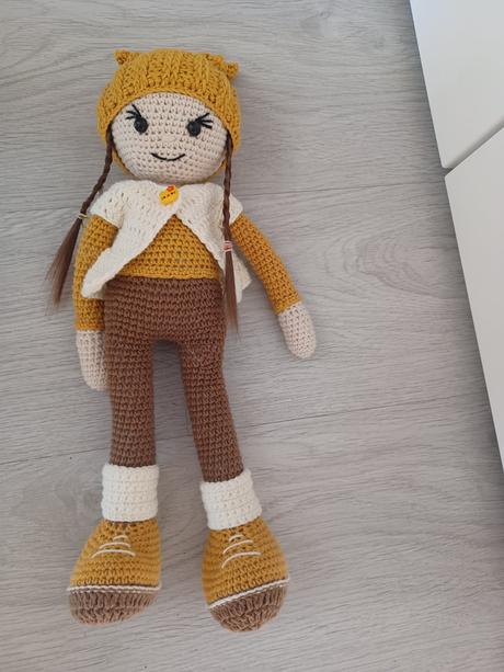 Háčkovaná bábika 40cm,