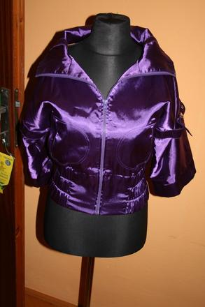 Saténová bundička fialová , m