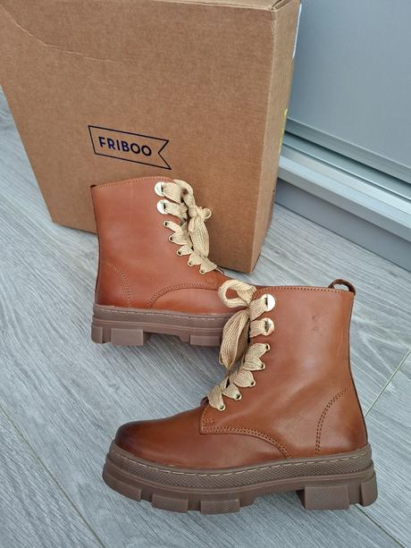 Nové hnedé kožené čižmy, veľ. 28, zn. friboo, 28