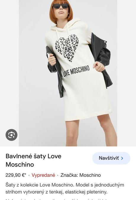 Love moschino mikinove saty, moschino,m
