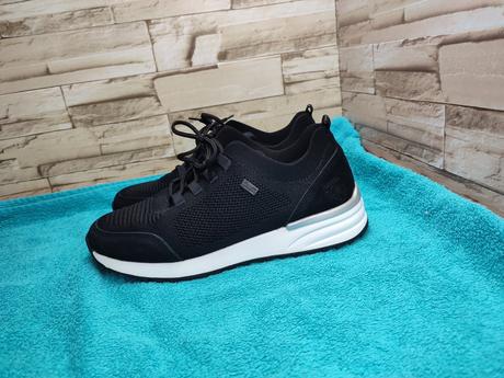 Rieker 38 - dámske čierne sneakersy s membránou, rieker,38