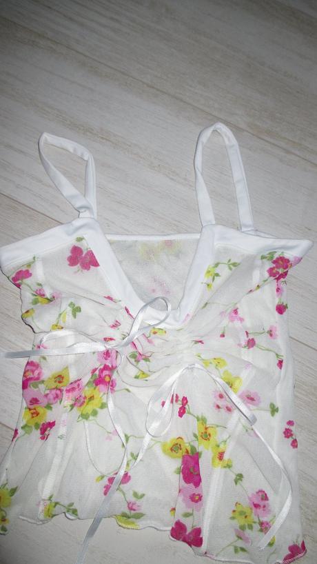 Kvetinový top so sťahovaním, s