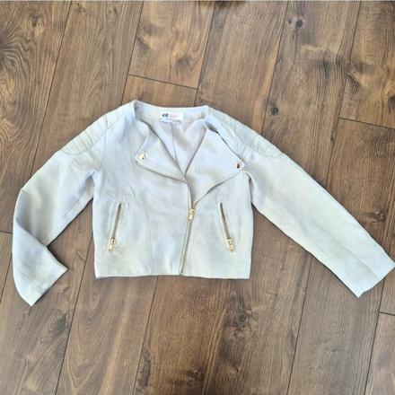 Blejzer bunda koženková prechodná, h&m,128