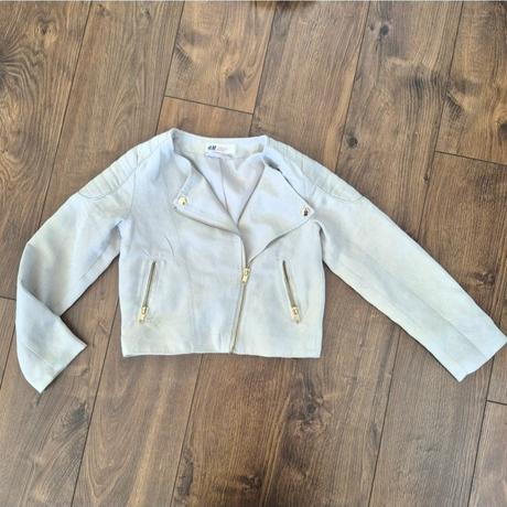 Blejzer bunda koženková prechodná, h&m,128