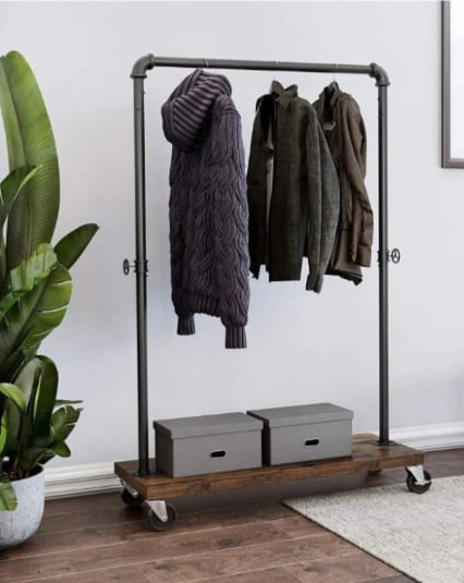 Vasagle pojízdný věšák na oblečení romax.., 