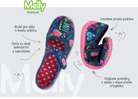 Farebné papučka - balerínka melly 21200312, befado,34