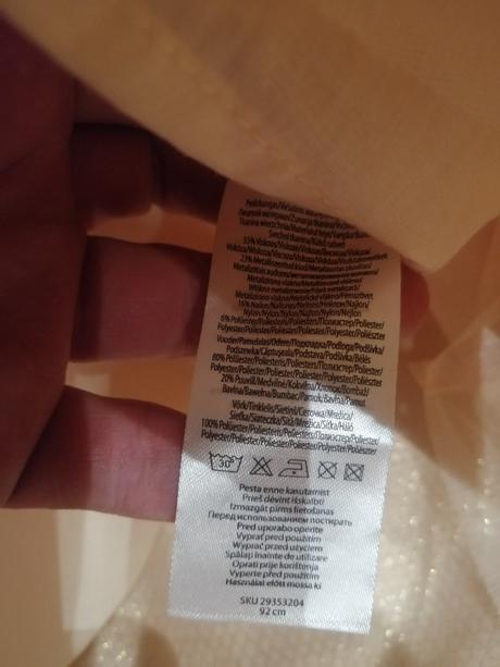 Zlaté šatičky v 92, 1,5 až 2 r. s podšívkou, 92