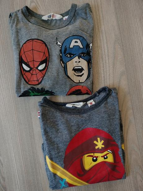 H&m lego ninja a marvel tričko, h&m,128