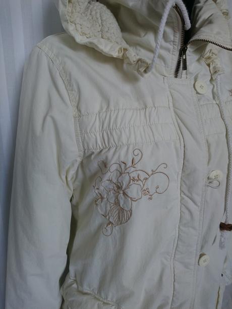 Dámska zimní krémová bunda, animal, animal,l